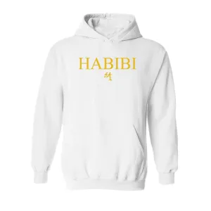 Classic White and Gold Habibi Hoodie