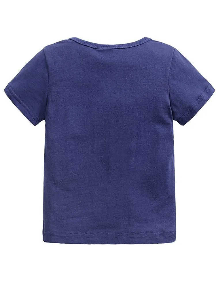Clean Toothed Crocodile Short Sleeve T-Shirt - Dark Blue