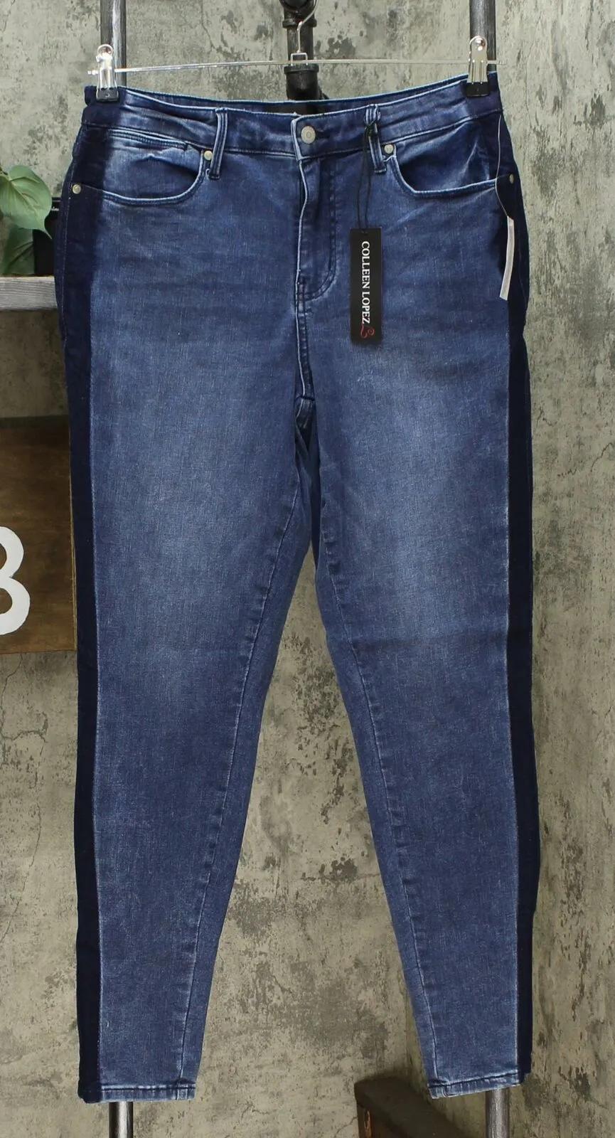 Colleen Lopez Women's Side Stripe Skinny Jeans