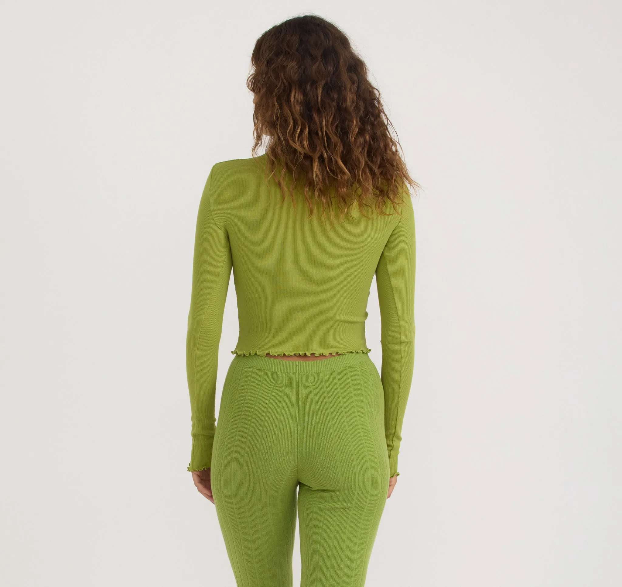 Core Rib Mock Neck Long Sleeve Tee