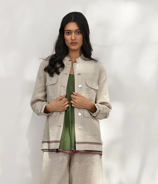 Cori handloom shirt jacket