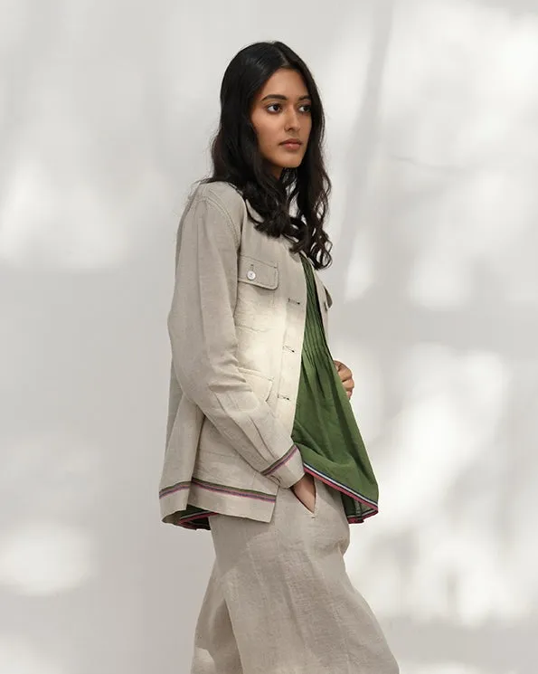 Cori handloom shirt jacket