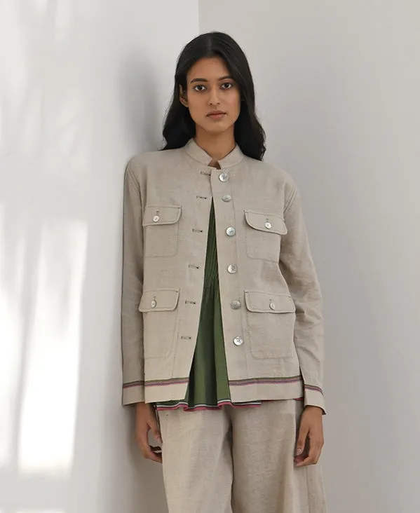 Cori handloom shirt jacket
