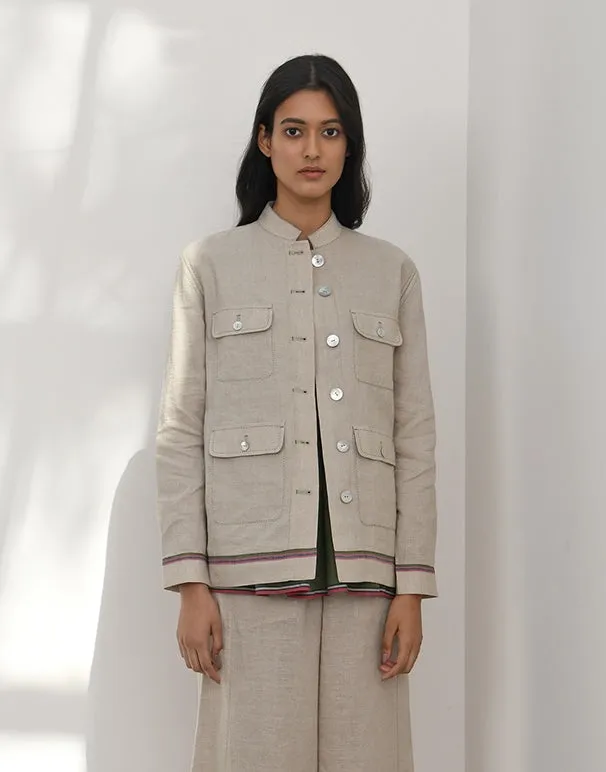 Cori handloom shirt jacket