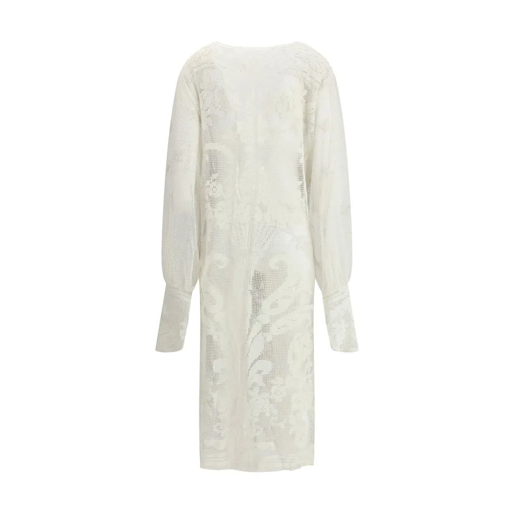 Crocheted design Long Jacket