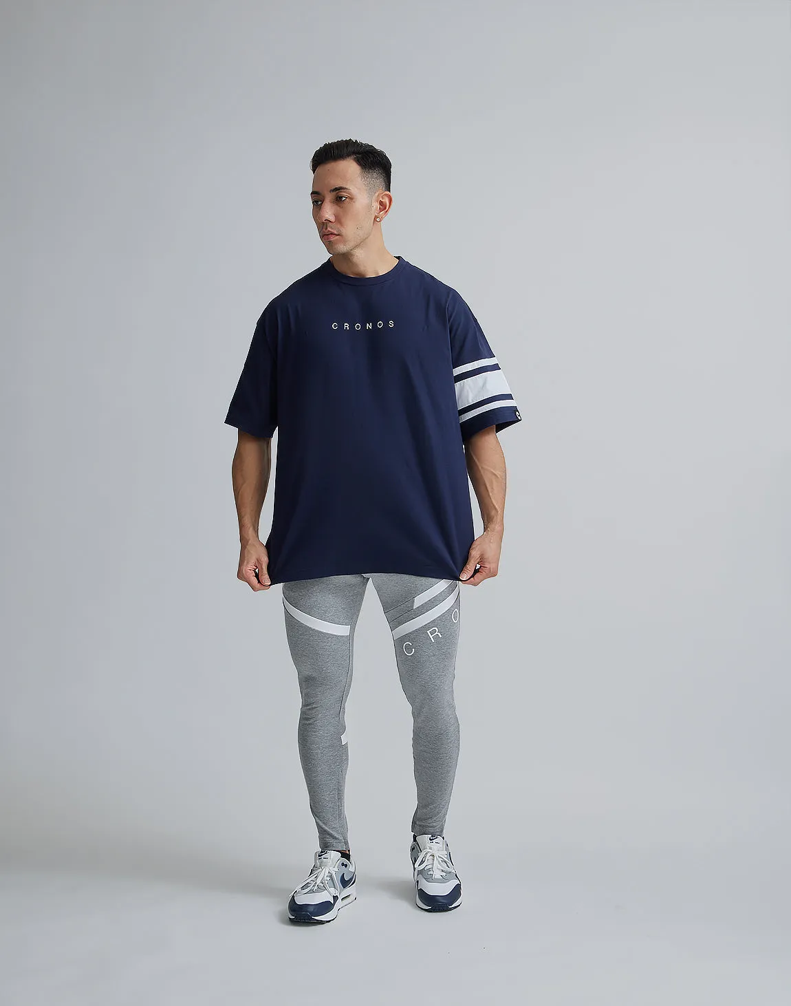 CRONOS BRASSARD OVERSIZE T-SHIRTS【NAVY】