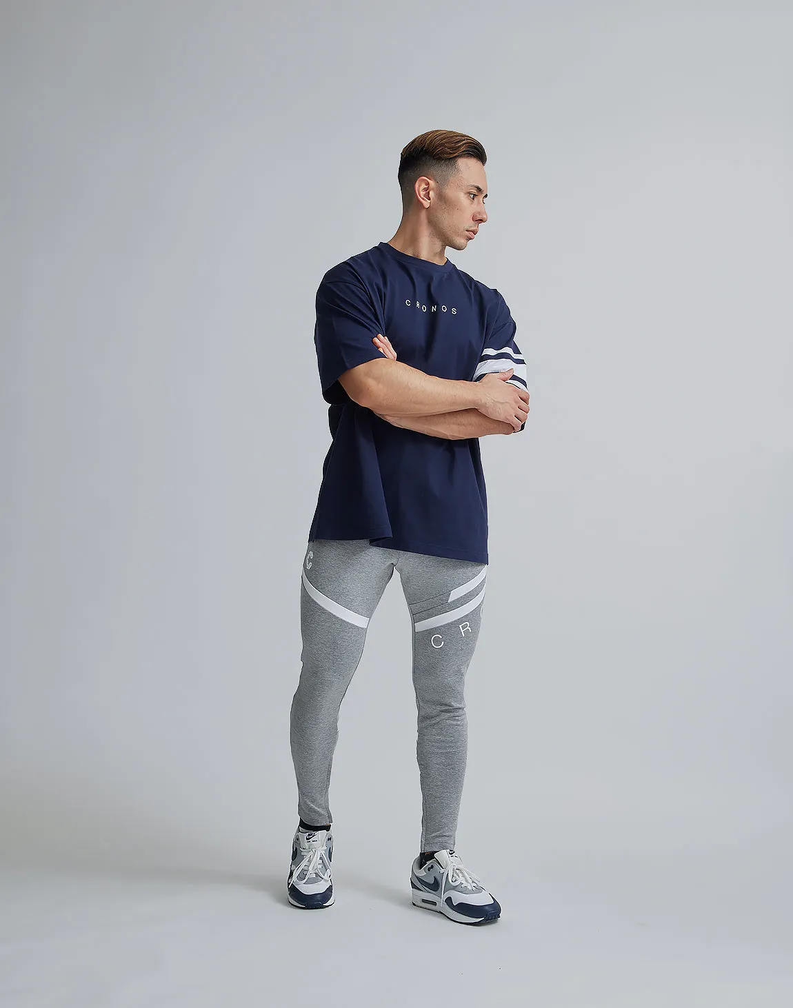 CRONOS BRASSARD OVERSIZE T-SHIRTS【NAVY】