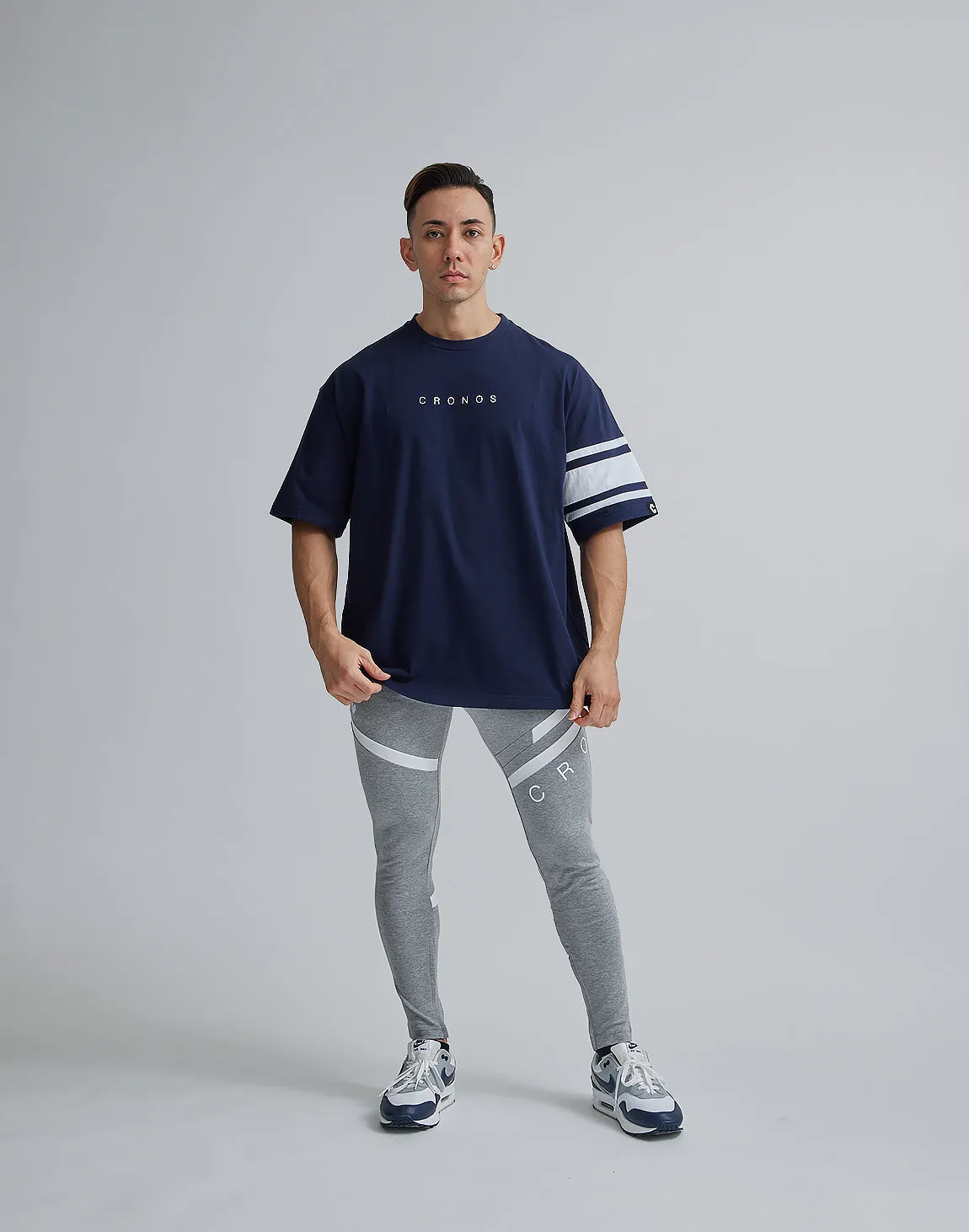 CRONOS BRASSARD OVERSIZE T-SHIRTS【NAVY】