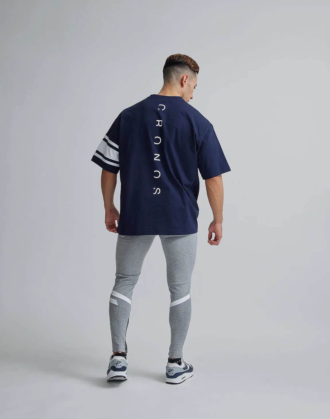 CRONOS BRASSARD OVERSIZE T-SHIRTS【NAVY】