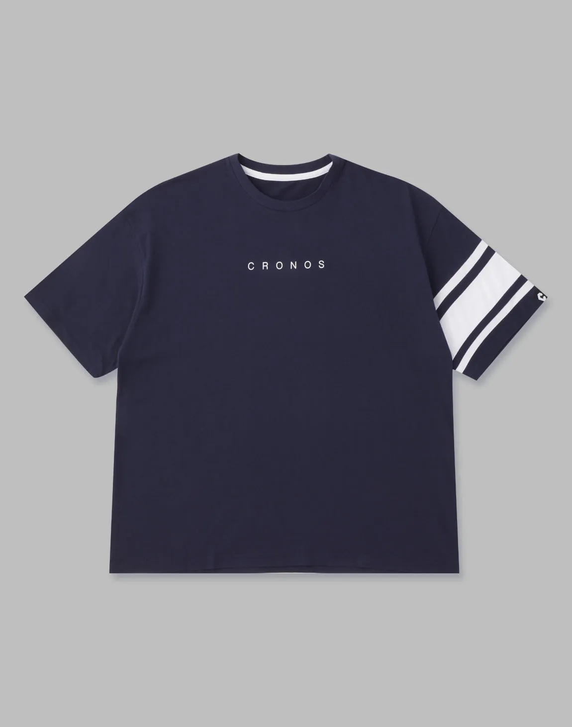 CRONOS BRASSARD OVERSIZE T-SHIRTS【NAVY】