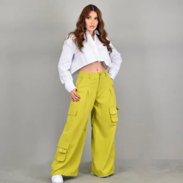 Cropped Button Front Shirt