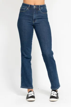 Dark High Waist Tummy Control Classic Straight Judy Blue Jeans 9/16/24 8898