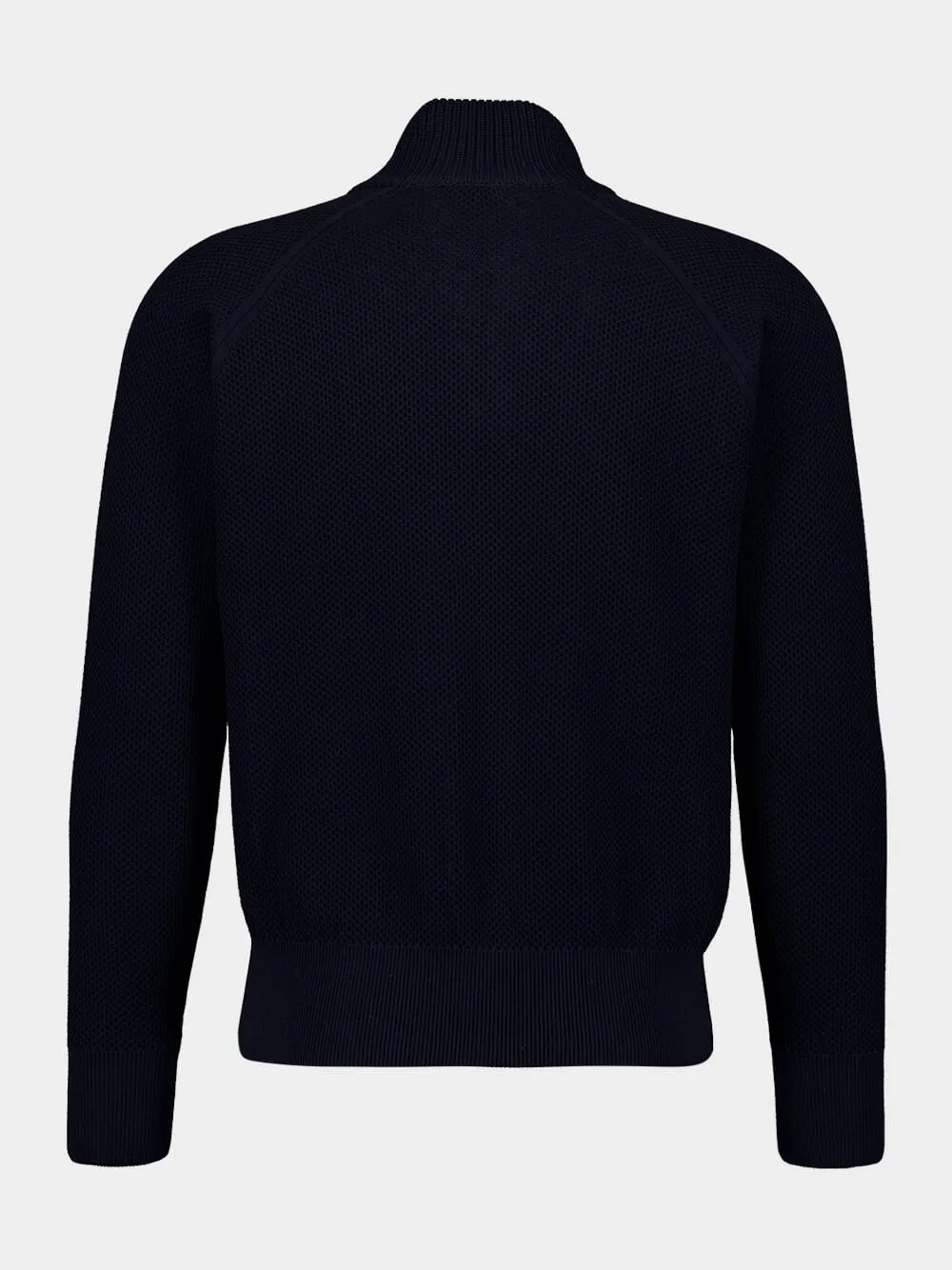 Dark Navy Cotton Bomber Jacket