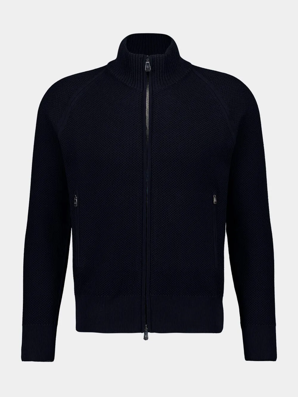 Dark Navy Cotton Bomber Jacket