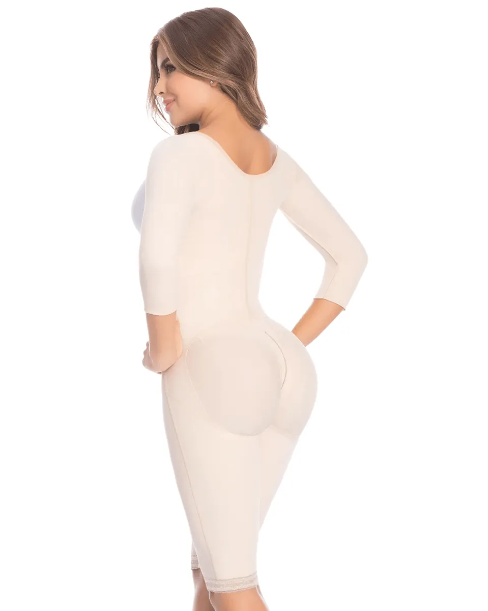 Delie Fajas Fit 360 Knee Length Braless Shapewear with Sleeves