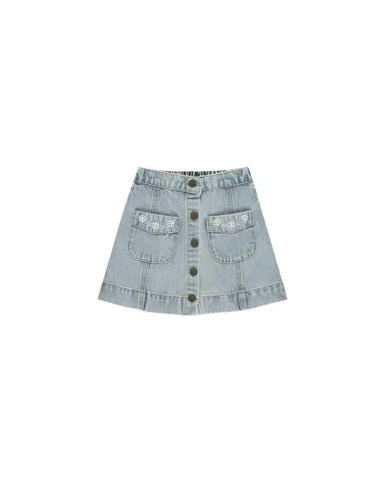 DENVER MINI SKIRT || LIGHT WASHED DENIM | Rylee   Cru