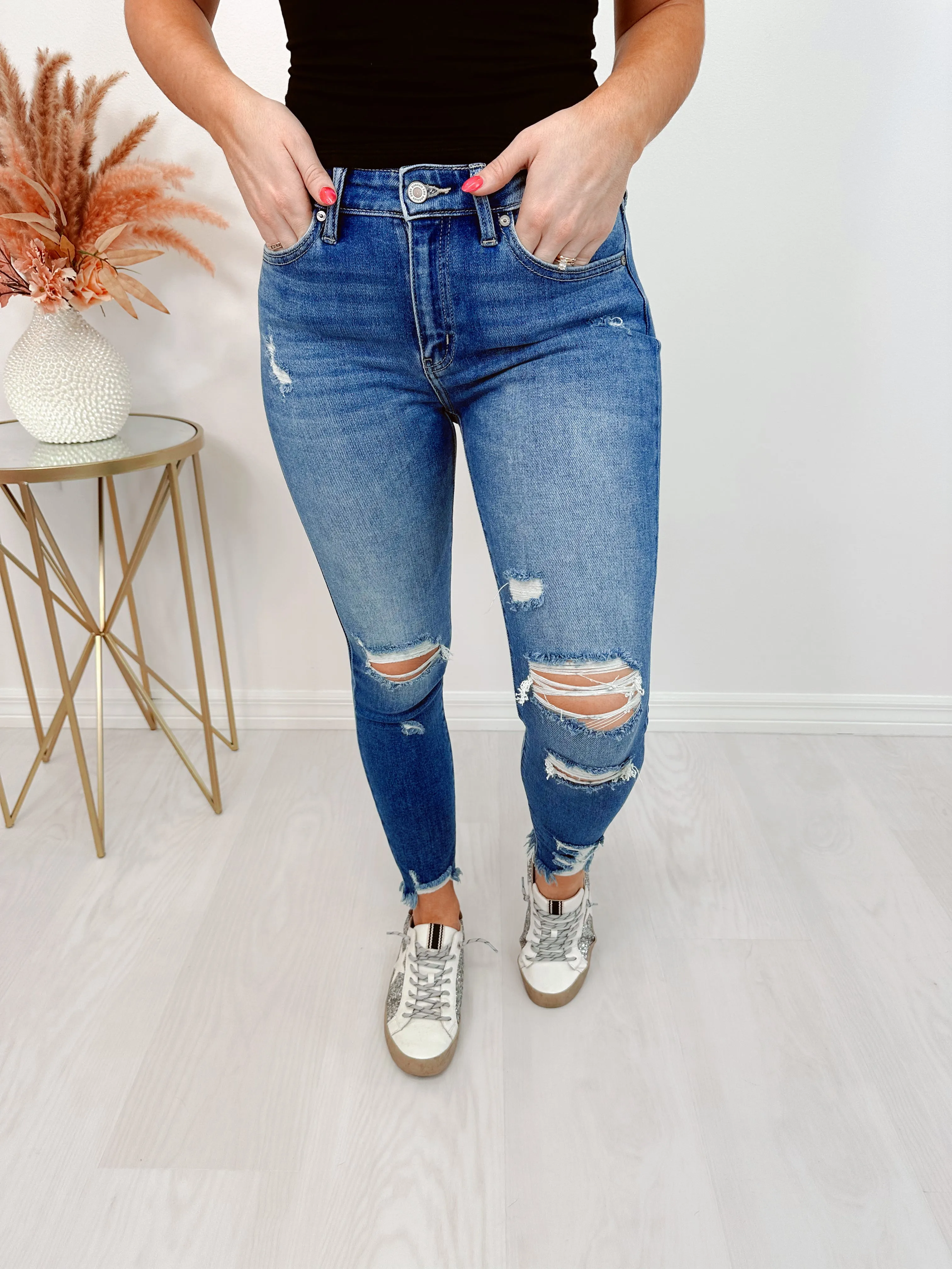Denzel Distressed Skinny Jeans