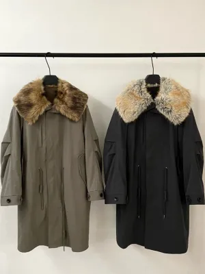 Detachable Fur Collar Parka