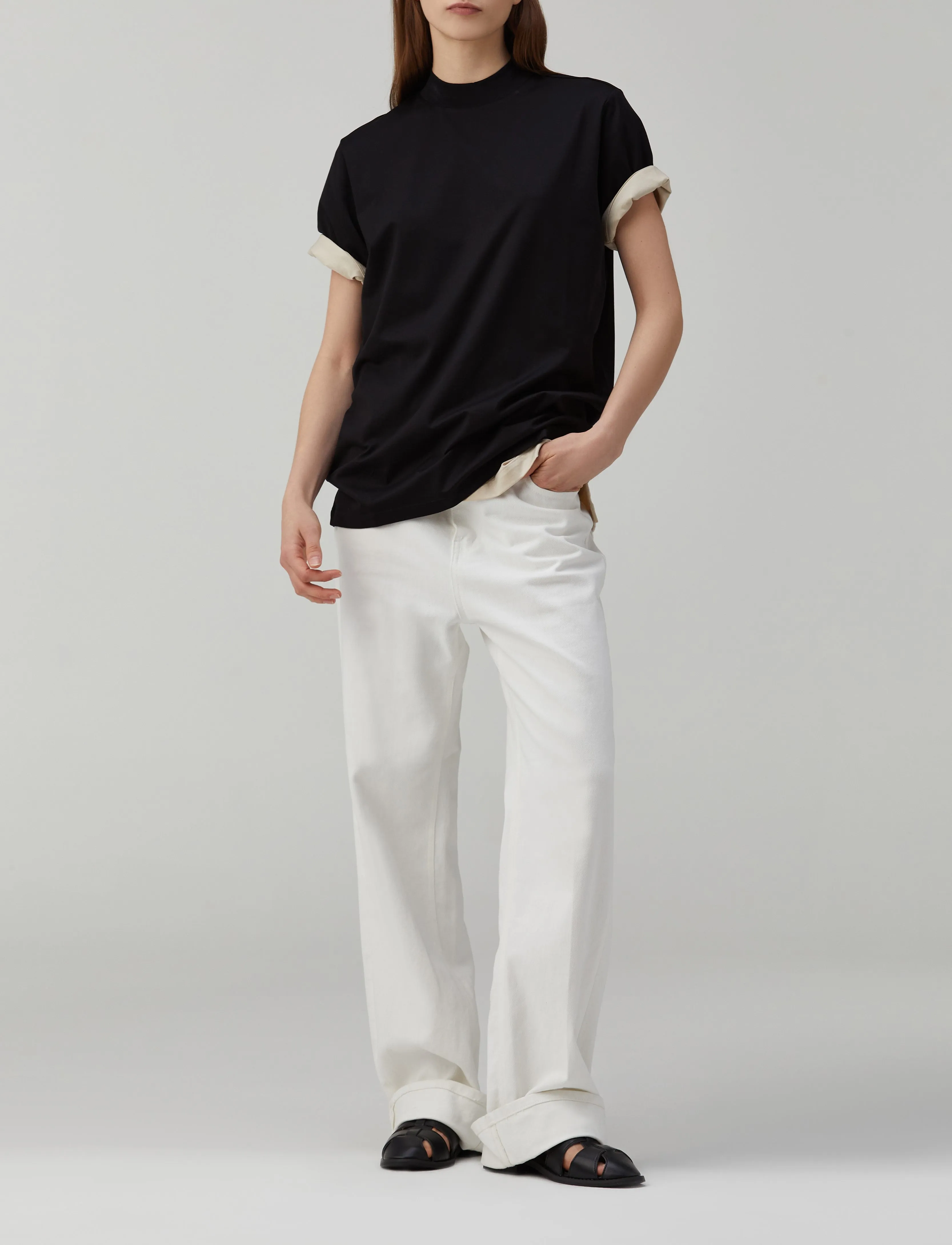 Devin Mock Neck Tunic T-Shirt