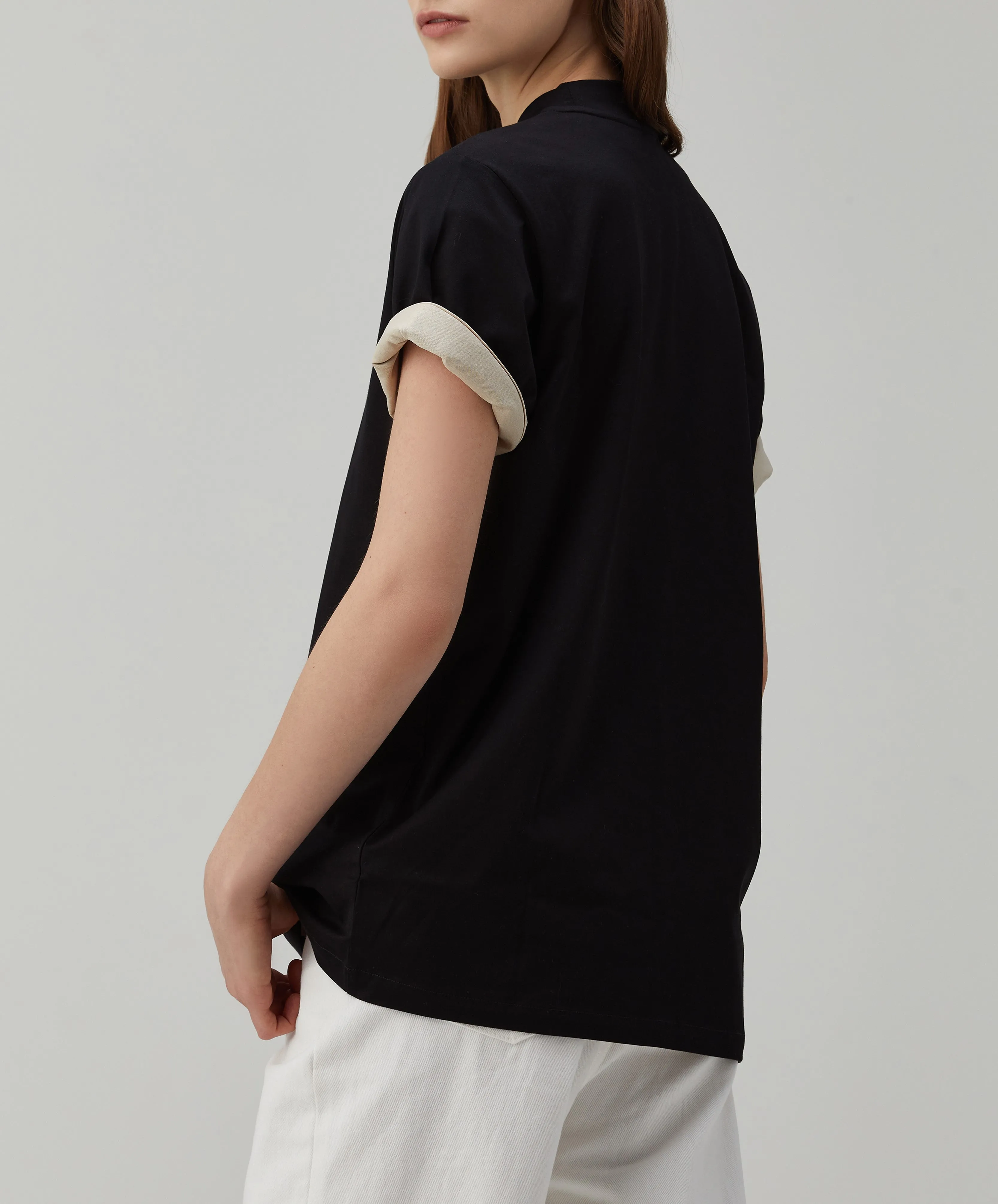 Devin Mock Neck Tunic T-Shirt