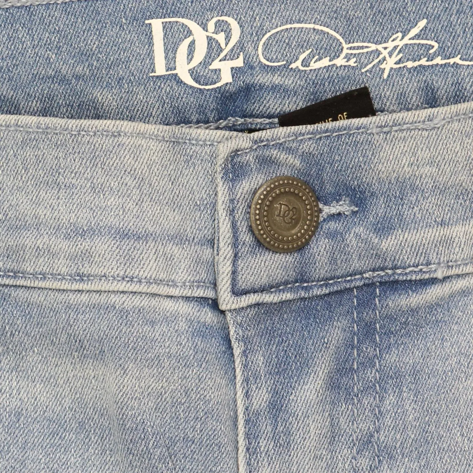 DG2 Womens Classic Stretch Artwork Printed Jean Chambray Paisley Spot Blue 16
