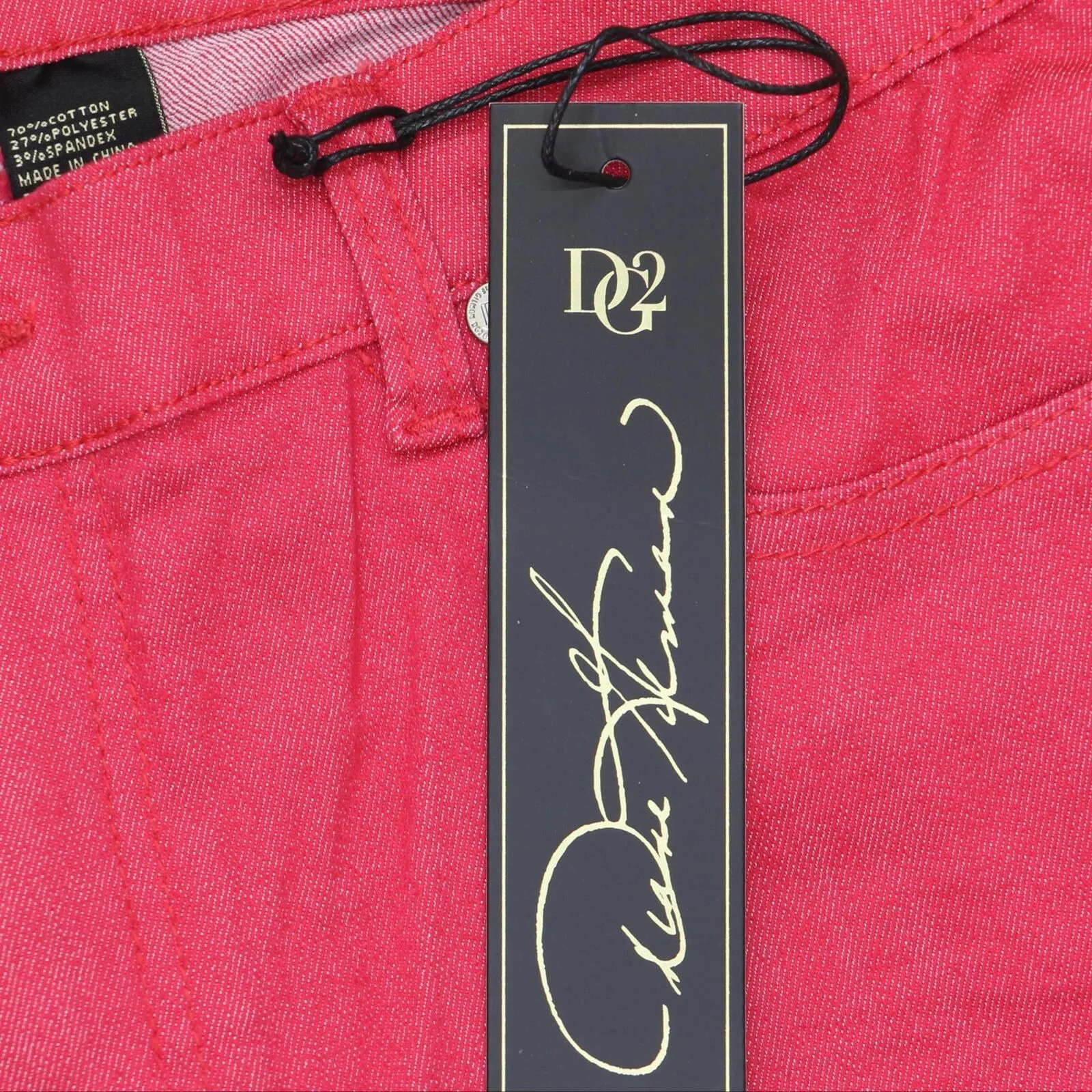 DG2 Womens Classic Stretch Boot-Cut Jean 727412 Red 14