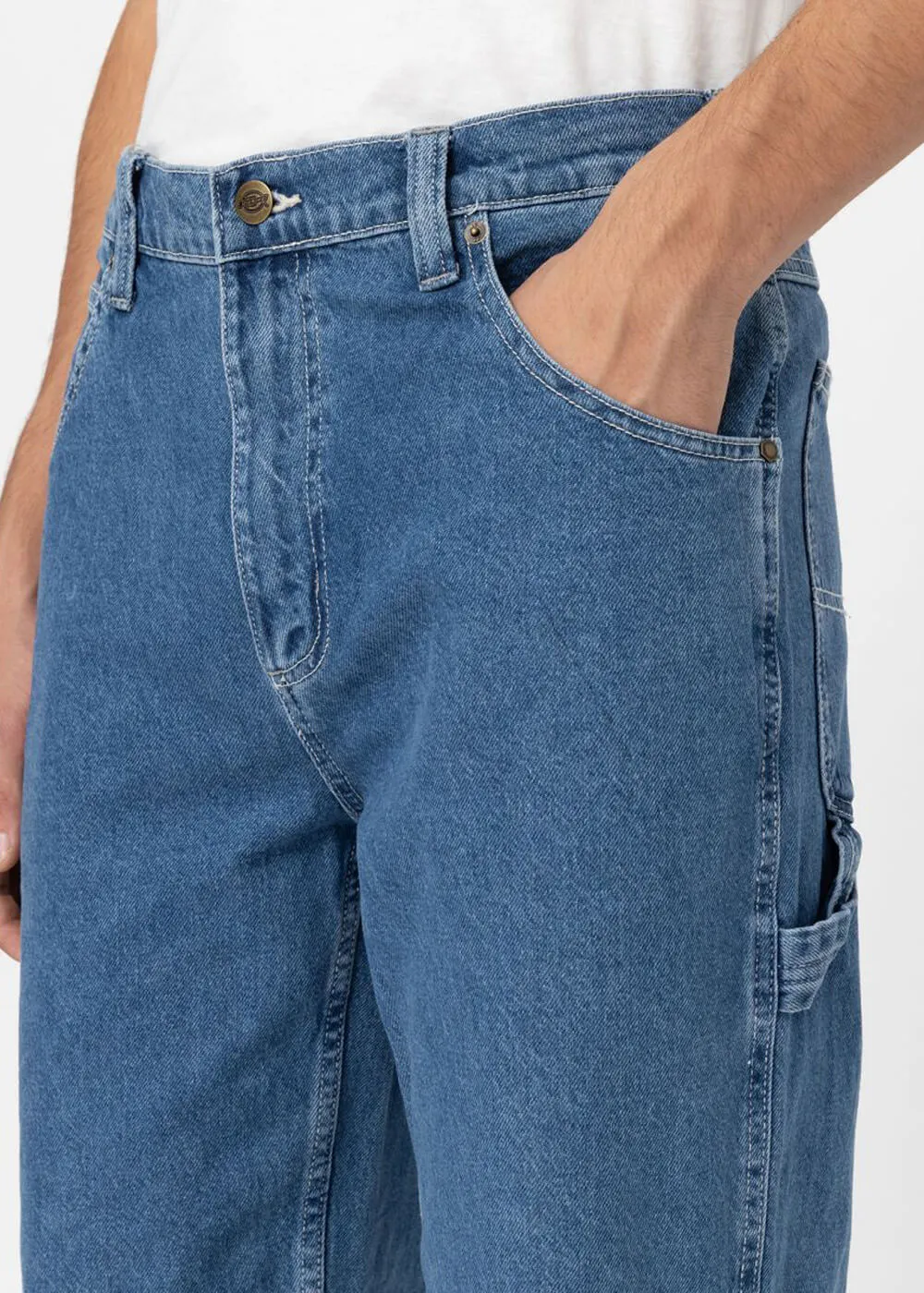 Dickies Mens Garyville Denim Jeans Classic Blue