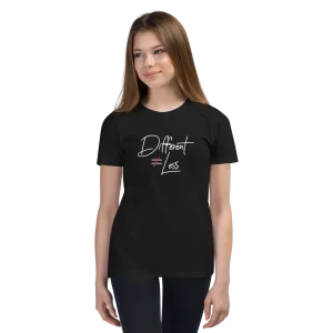 Different Does Not Equal Less (Original Clean Design) Youth Dark Color T-Shirts