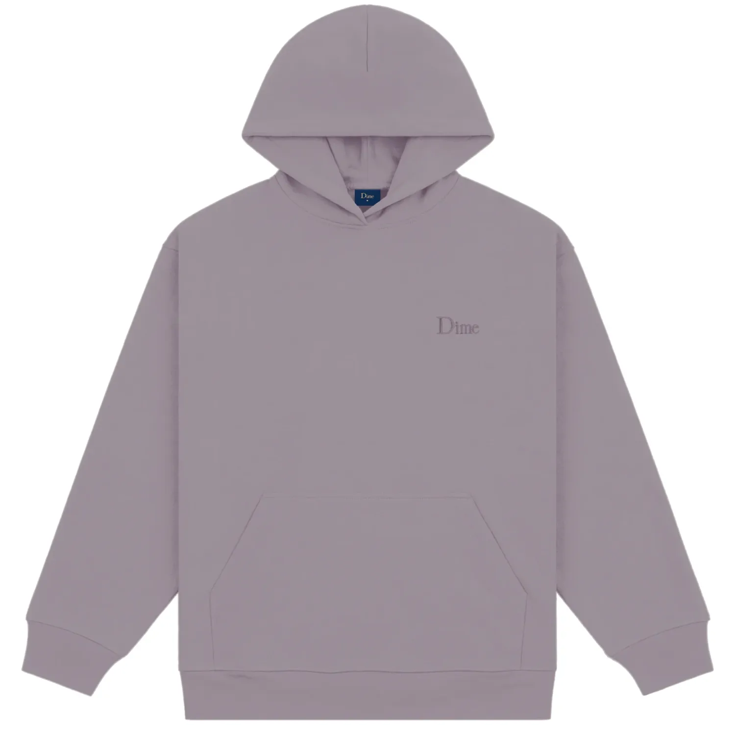 Dime MTL Classic Small Logo Hoodie | Plum Grey