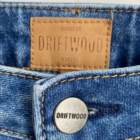 Driftwood Gizelle Boho Classic Fit High Waist Embroidered Ankle Jeans  Size 30
