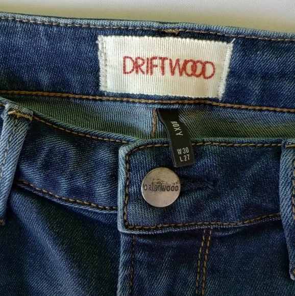 Driftwood Roxy High-Rise Crop Floral Embroidered Boot Flare Jeans Size 30