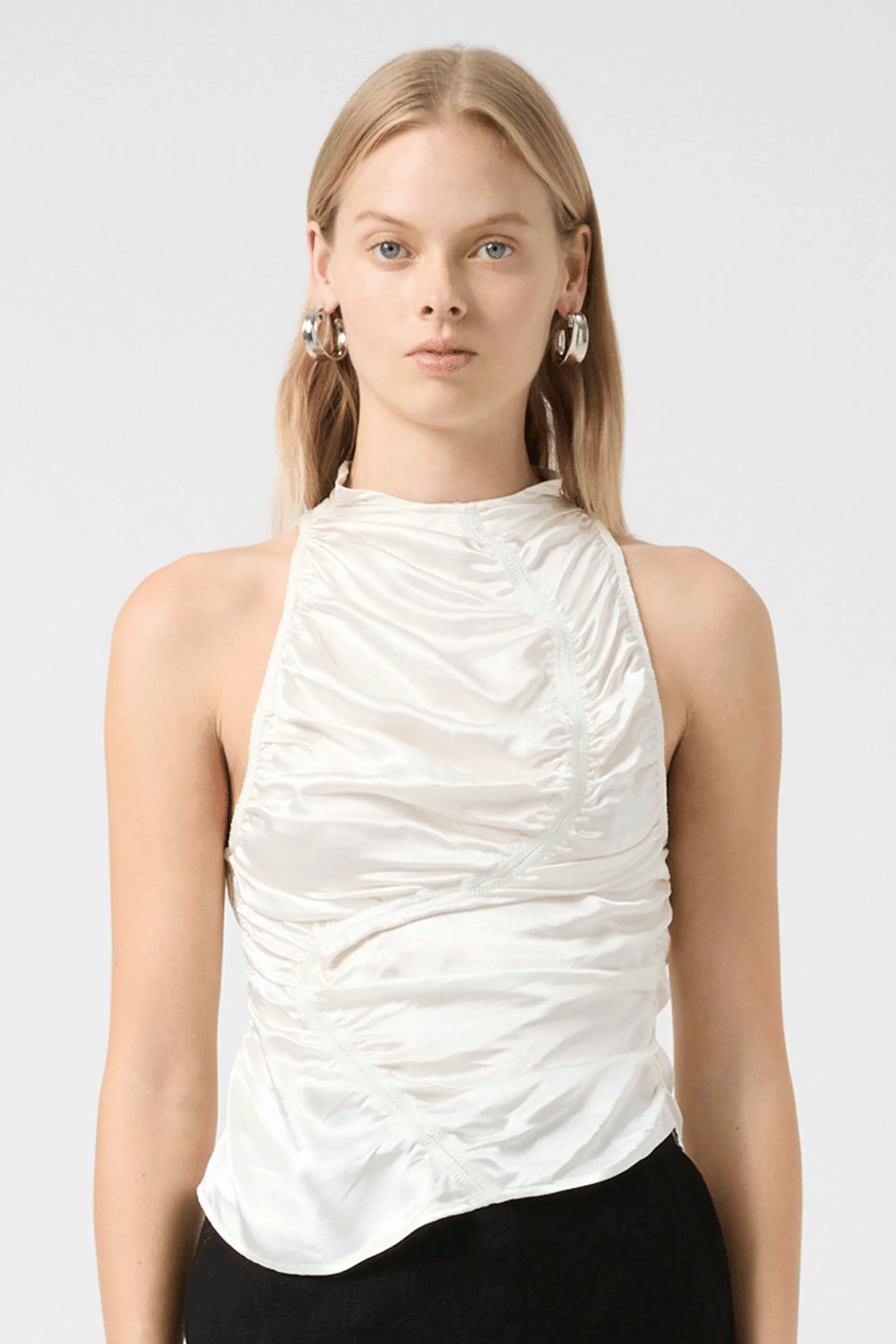 ELEMENTAL RUCHED TOP | WHITE