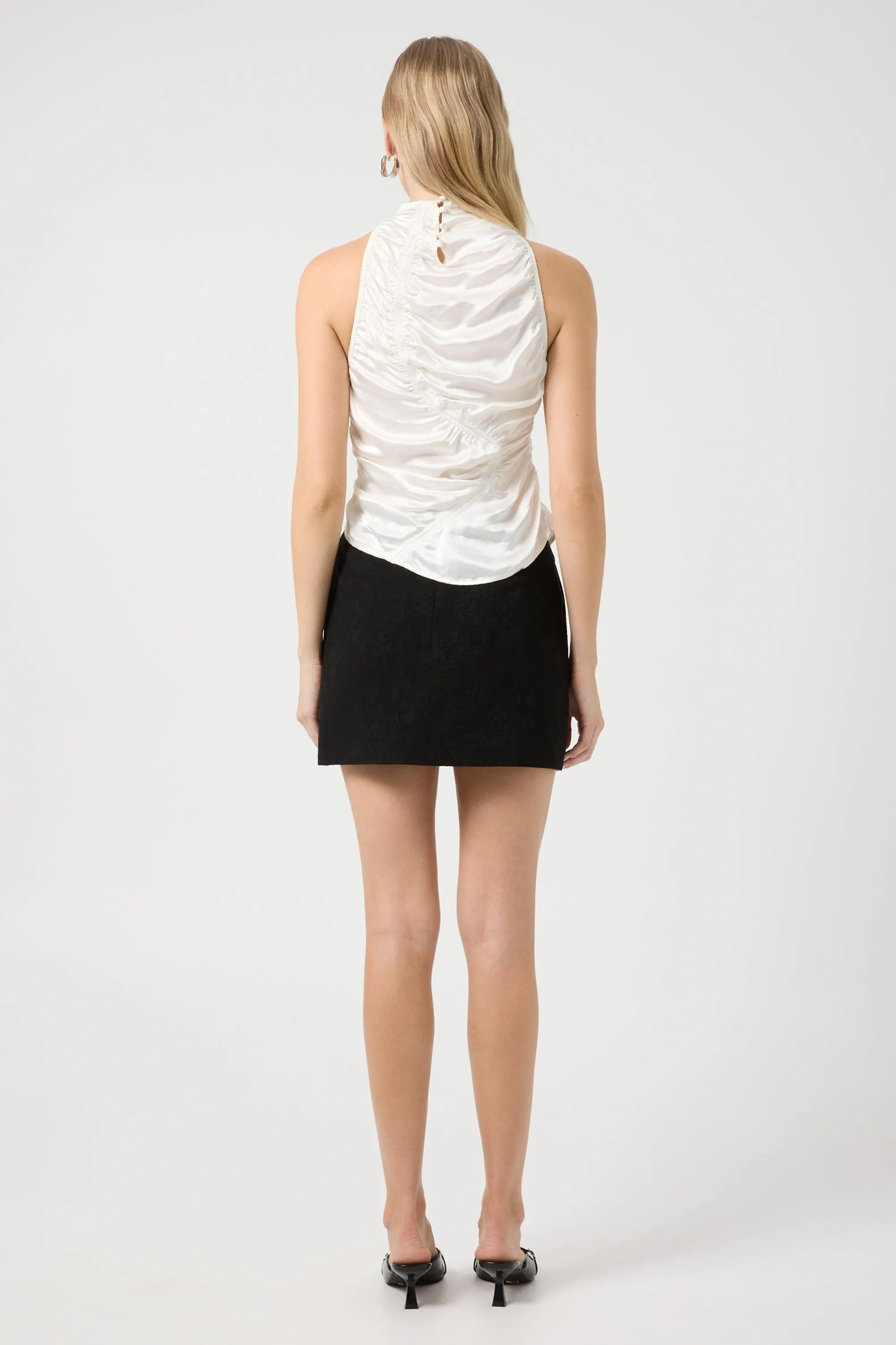 ELEMENTAL RUCHED TOP | WHITE