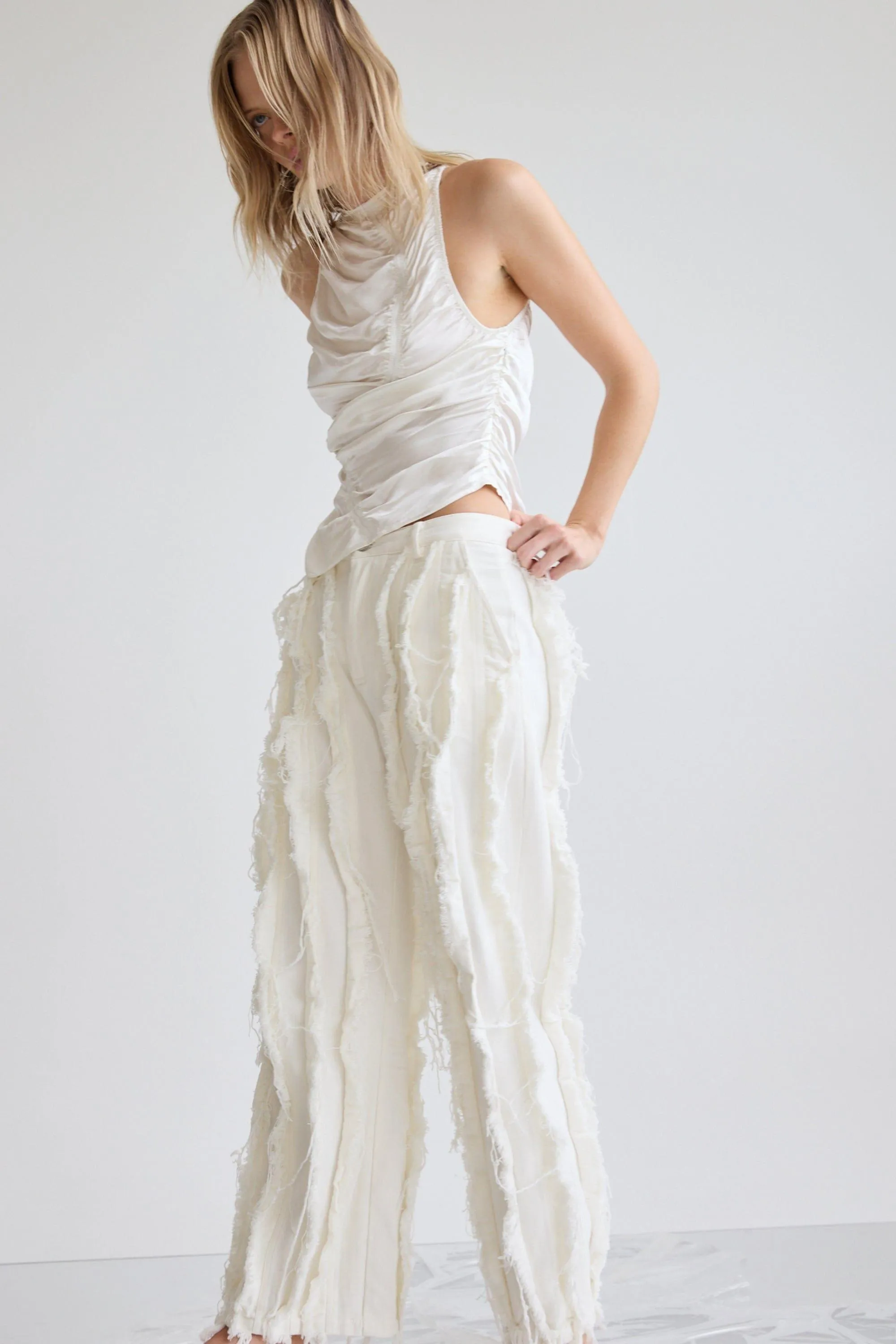 ELEMENTAL RUCHED TOP | WHITE