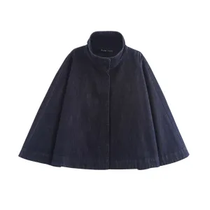 Elena Denim Cape Coat