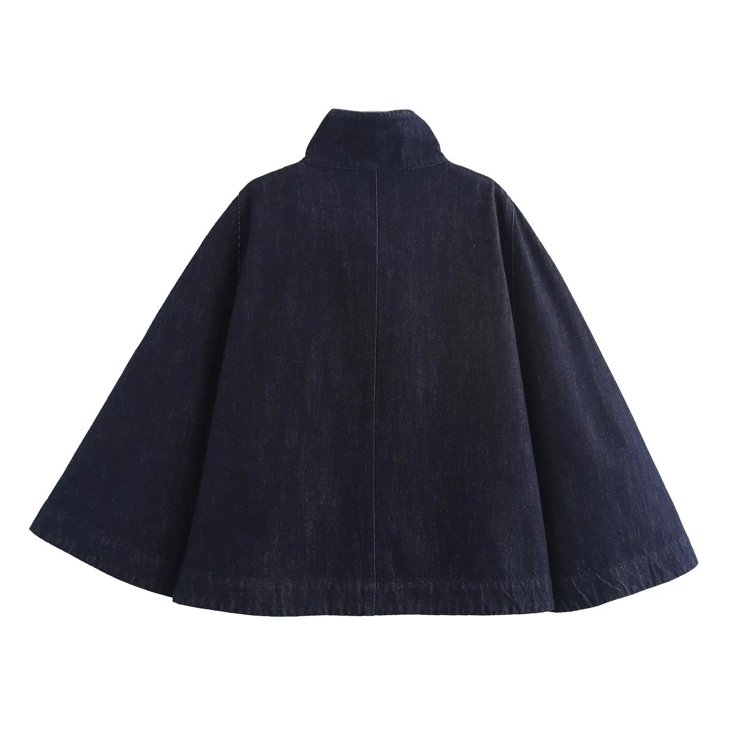 Elena Denim Cape Coat