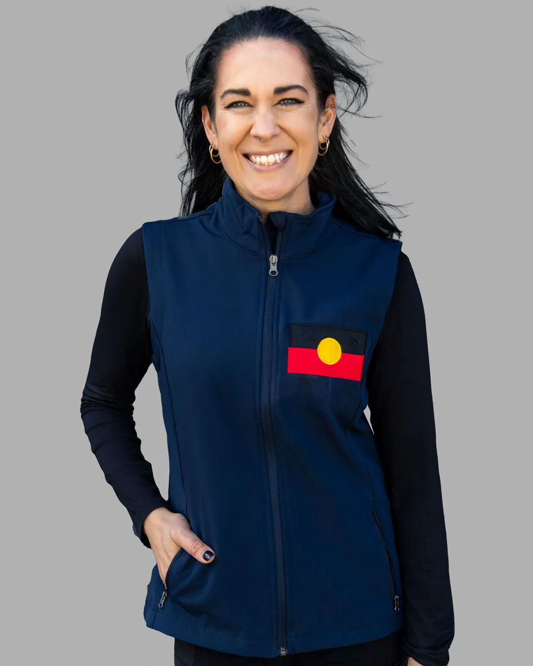 Embroidered Fleece Vest - Navy - Women's & Men's Styles
