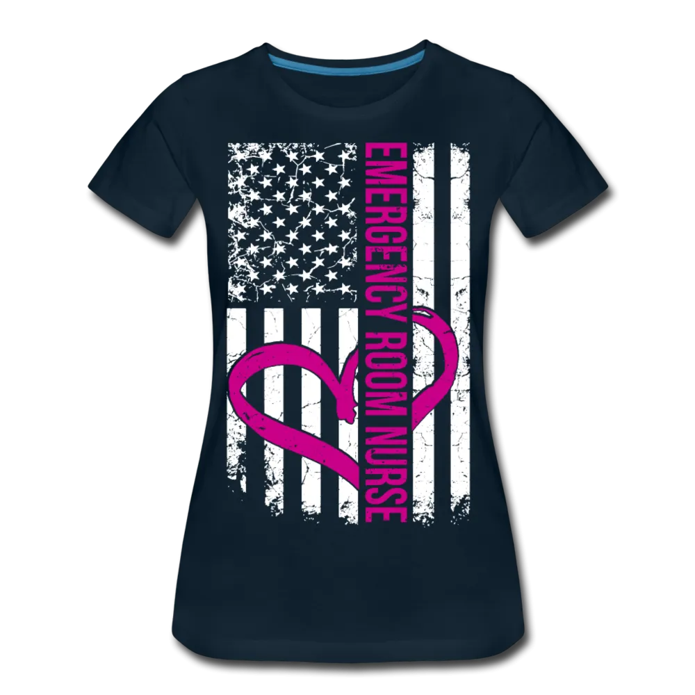 Emergency Room Nurse Flag Women’s Premium T-Shirt (CK1583)