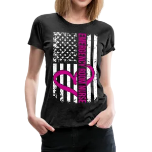 Emergency Room Nurse Flag Women’s Premium T-Shirt (CK1583)