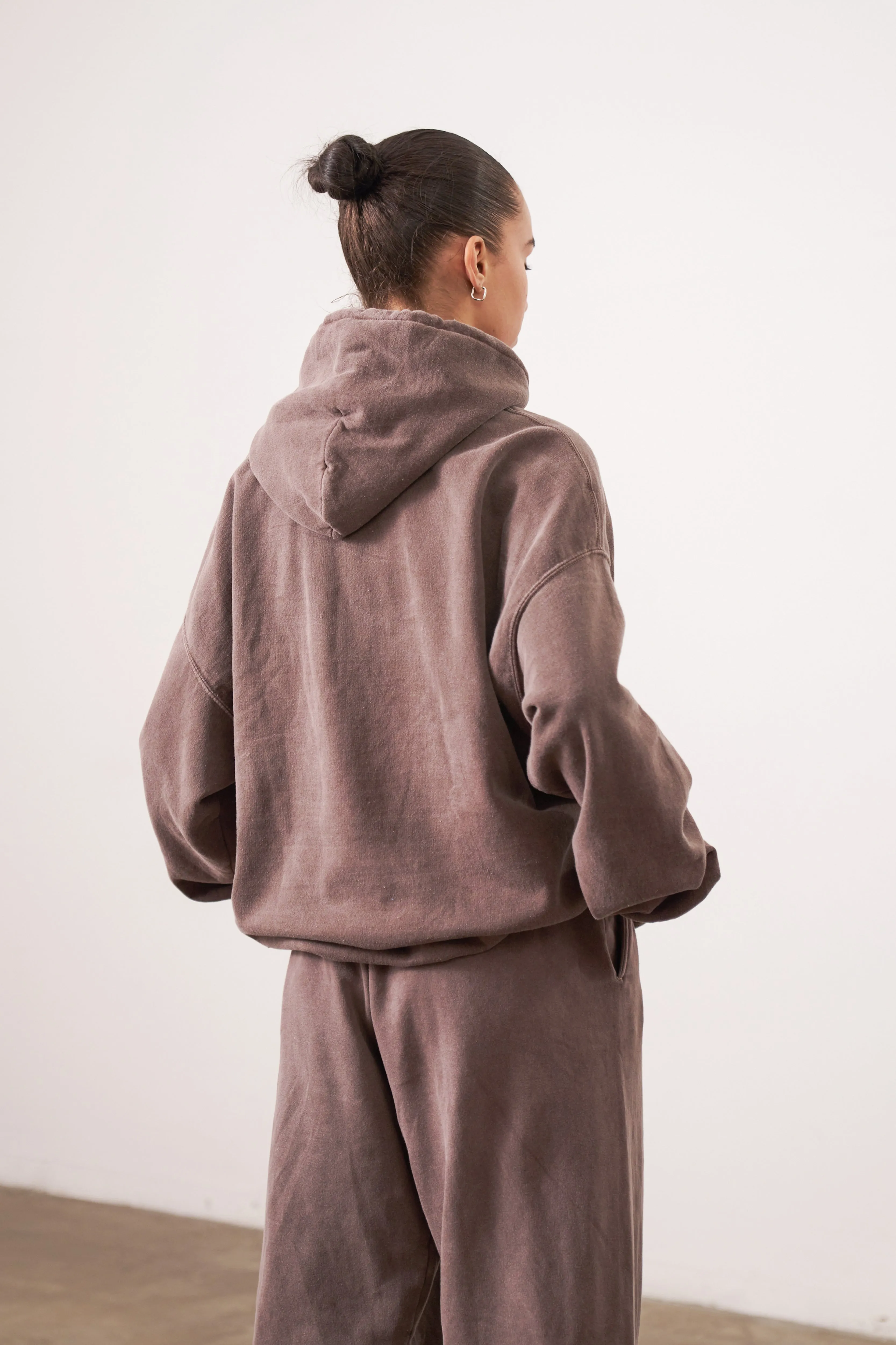 Essentials Vintage Washed Hoodie - Cocoa