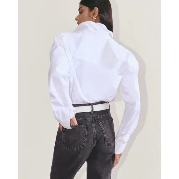 Everlane The 90s Cheeky Jean Organic Cotton Button Fly Washed Black Jeans 23