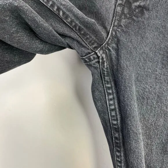 Everlane The 90s Cheeky Jean Organic Cotton Button Fly Washed Black Jeans 23