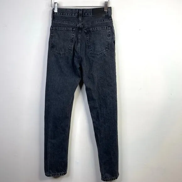 Everlane The 90s Cheeky Jean Organic Cotton Button Fly Washed Black Jeans 23