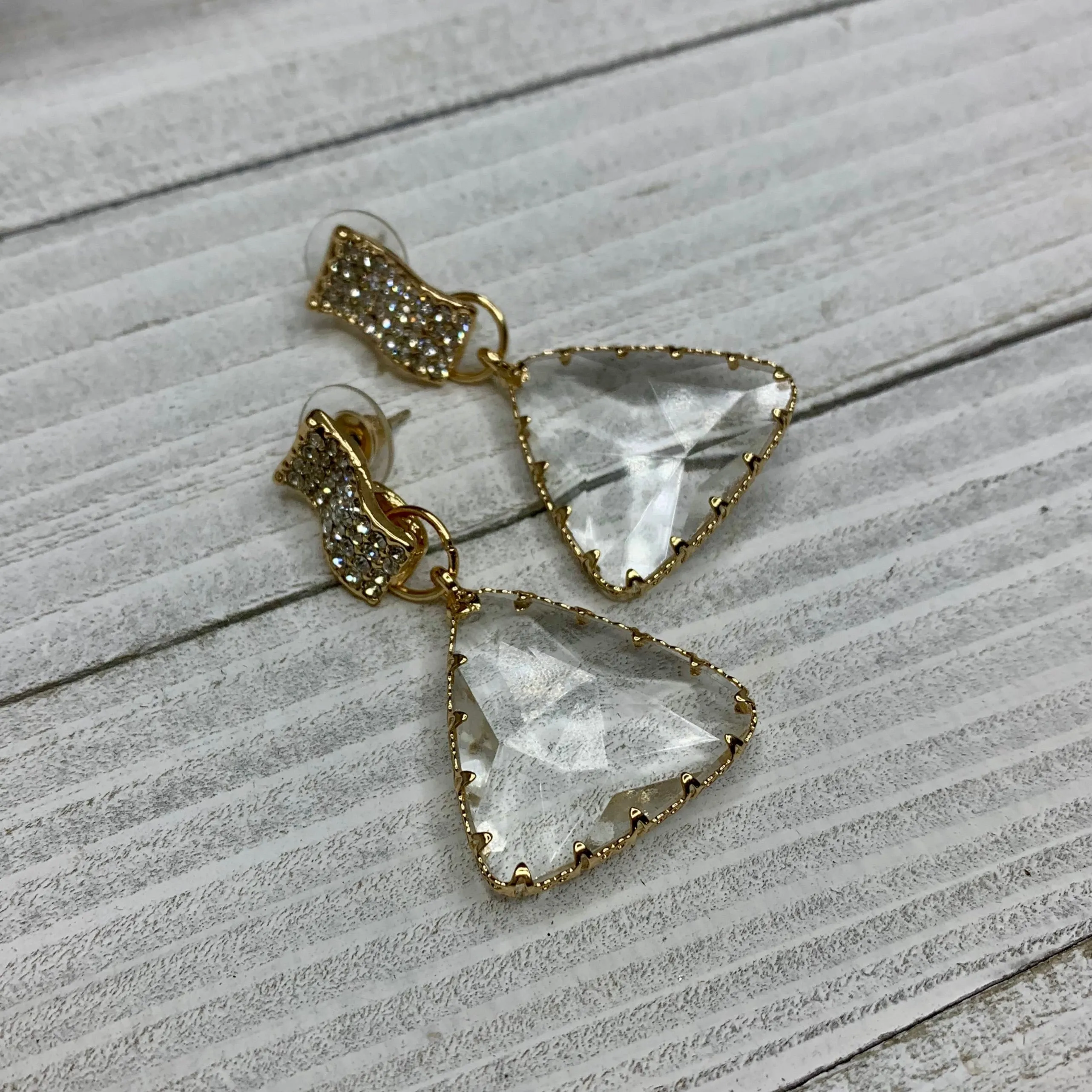 Faceted Triangle Crystal Pendant 220-16 | Erika Williner Designs