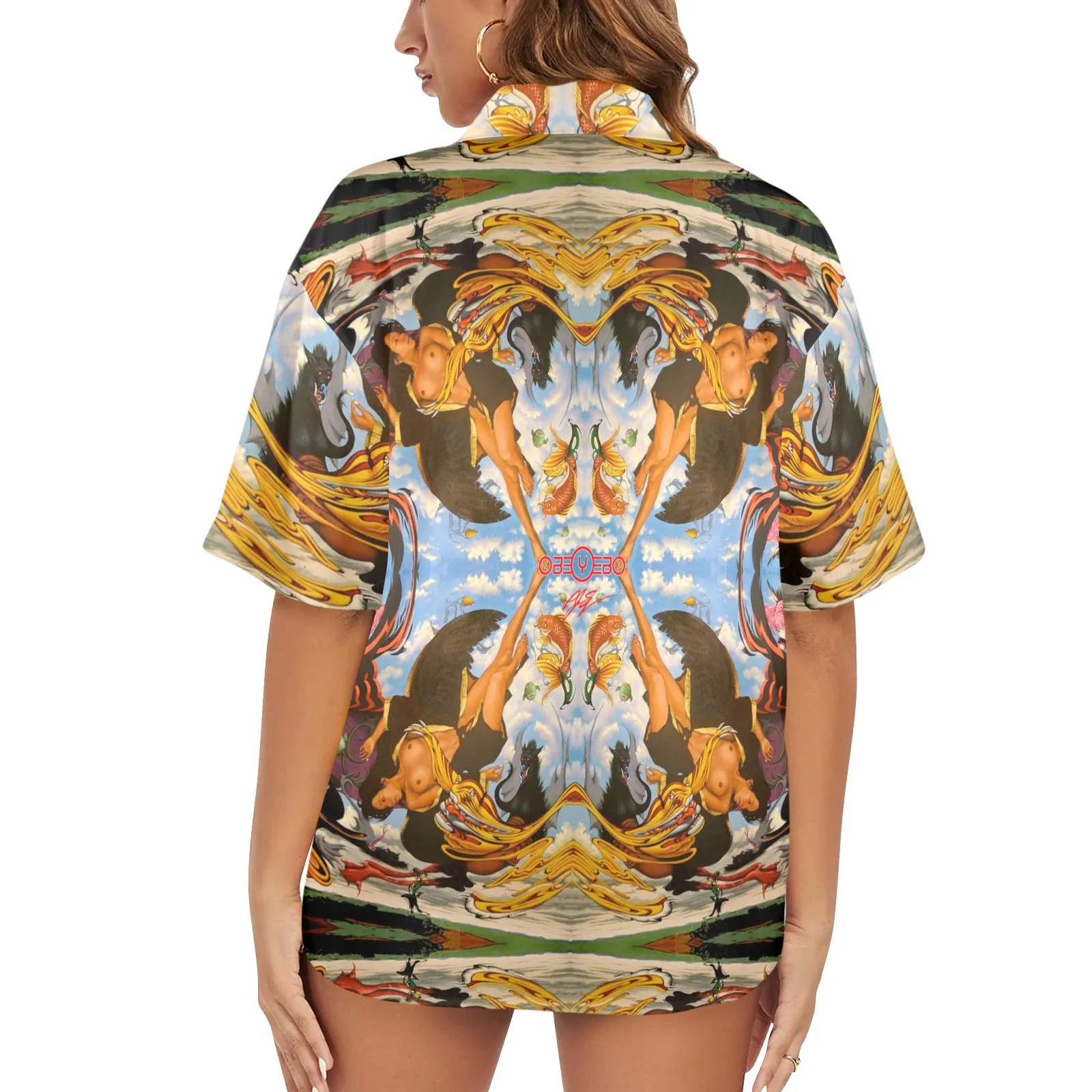 Falling Angel Women's Hawaiian Shirt