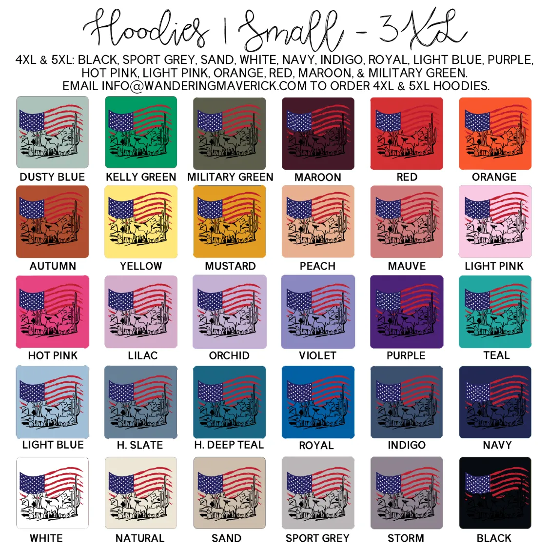 Flag Livestock Hoodie (S-3XL) Unisex - Multiple Colors!