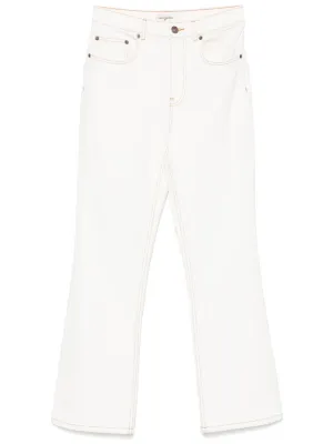 Flared leg denim jeans