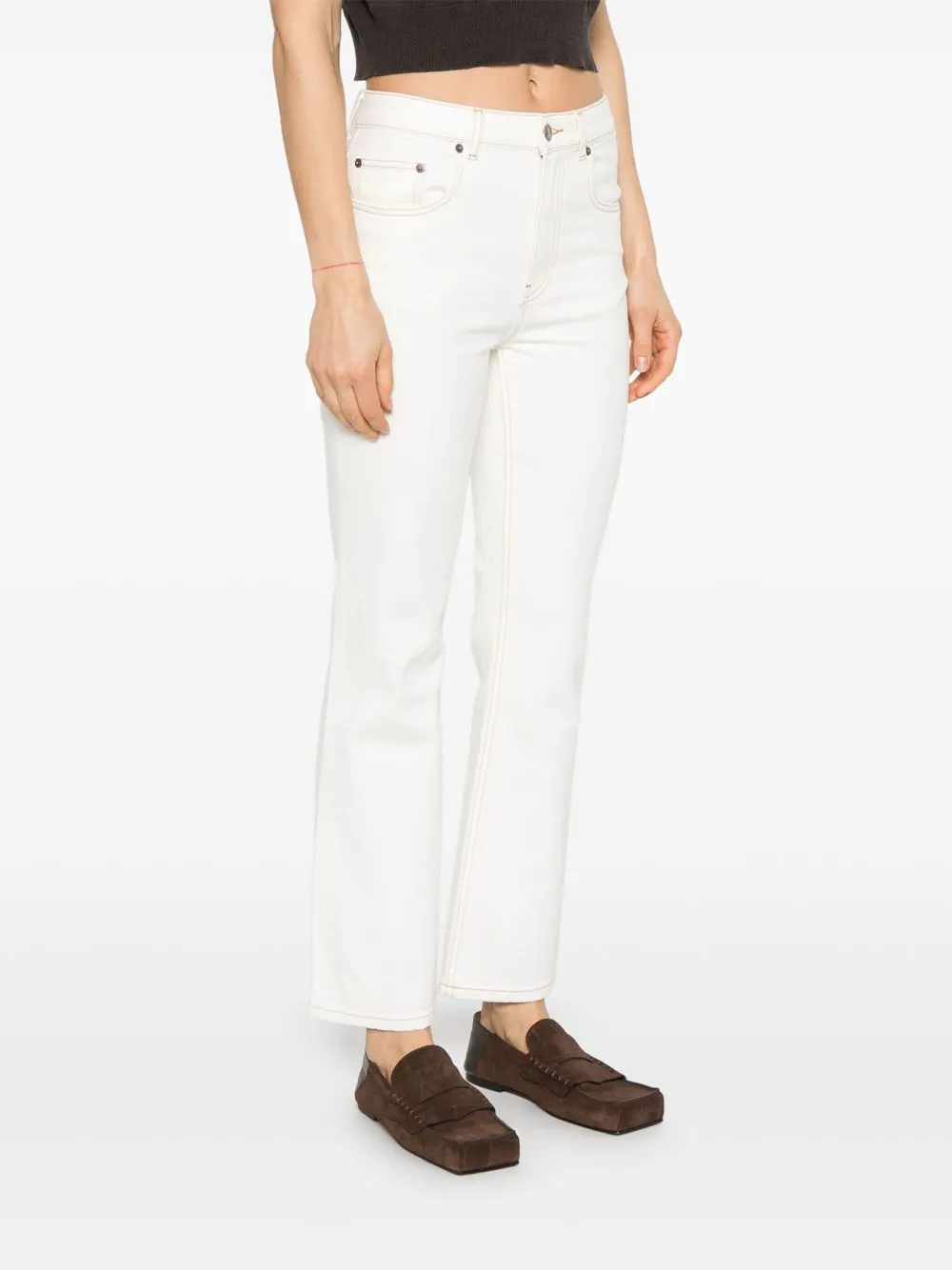 Flared leg denim jeans