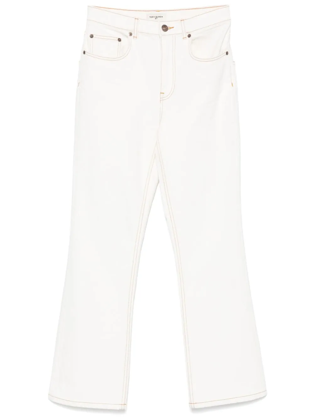 Flared leg denim jeans