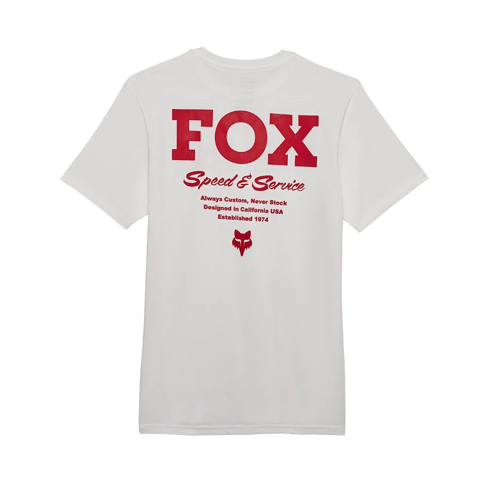 Fox Speed & Service Ss Premium Tee - Optic White